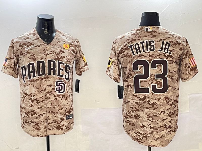 Men San Diego Padres #23 Tatis jr Camo Game 2025 Nike MLB Jersey style 1